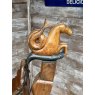 Antique Folk Art 19th Century Continental Carved Hardwood Sleigh