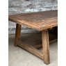 Fantastic Vintage Rustic Teak Large Dining Table