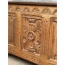 Antique Carved English Oak Chest C1900