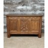 Antique Carved English Oak Chest C1900