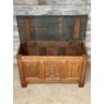 Antique Carved English Oak Chest C1900