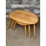 Fine Mid Century Ercol Beech & Elm Nest Of Pebble Coffee Table