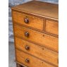 Antique English Blonde Oak Chest Of Drawers C1890