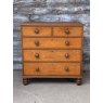 Antique English Blonde Oak Chest Of Drawers C1890