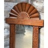 Vintage 20th Century Art Deco Style Oak Mirror