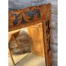 Vintage 20th Century Intricately Carved Oak Wall Mirror