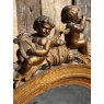 Antique 19th Century Triple Giltwood Folding Mirror