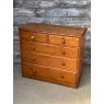 Antique 19th Century Waxed Pine Country Chest of Drawers