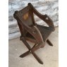 Antique Stained English Oak Glastonbury Chair c1900
