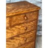 Antique Victorian Flame Mahogany Large Chest of Drawers