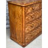 Antique Victorian Flame Mahogany Large Chest of Drawers