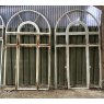 Reclaimed 1930's Large Galvanised Cast Iron Arched Window Frames