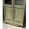 Vintage Large Painted Pine Glazed Front Cupboard