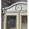 Vintage Large Painted Pine Glazed Front Cupboard