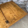 Antique Victorian Waxed Pine Swivel Extending Dining Table