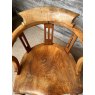 Stunning Antique English Elm Smokers Bow Armchair C1900