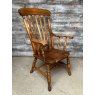 Antique 19th Century English Elm Grandfathers Chair