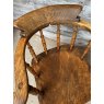 Antique 19th Century English Beech & Elm Smokers Bow Armchair