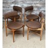 Retro G-Plan Teak Framed Upholstered Dining Chairs