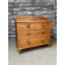 Antique 19th Century Continental Pine Galleried Chest Of Drawers