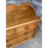 Antique 19th Century Continental Pine Galleried Chest Of Drawers