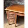 Antique Art Deco Limed Oak Kneehole Desk