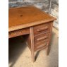 Antique Art Deco Limed Oak Kneehole Desk