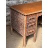Antique Art Deco Limed Oak Kneehole Desk