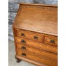 Antique Edwardian English Inlaid Oak Bureau