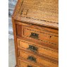 Antique Edwardian English Inlaid Oak Bureau
