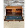 Antique Edwardian English Inlaid Oak Bureau