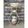 Vintage 1950's Metal & Pottery Washstand