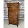 Fine Quality Edwardian Mahogany Tall & Narrow Chest Of Drawers