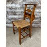 Unusual Vintage Rattan Seat Chapel Chair