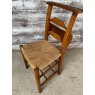 Unusual Vintage Rattan Seat Chapel Chair