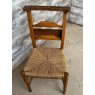 Unusual Vintage Rattan Seat Chapel Chair