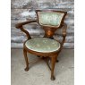 Fabulous Edwardian Inlaid & Upholstered Armchair