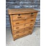 Vintage 1930's Hardwood Tall Chest Of Drawers