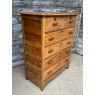 Vintage 1930's Hardwood Tall Chest Of Drawers