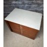 Vintage Mid Century Mahogany Plans Chest White Top