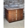 Vintage Massive Mid Century Mahogany Veneer Plans Chest