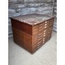 Vintage Massive Mid Century Mahogany Veneer Plans Chest