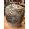 Antique Brown Glazed Dragon Jar Planter