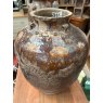 Antique Brown Glazed Dragon Jar Planter