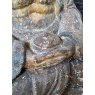 Fabulous Massive Hand Carved & Painted Wooden Buddha