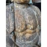 Fabulous Massive Hand Carved & Painted Wooden Buddha