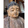 Fabulous Massive Hand Carved & Painted Wooden Buddha