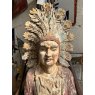 Hand Carved Figure Of A Strapping Native American Chap