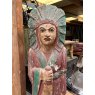 Vtg Hand Carved & Painted Native With A Slightly Confused Expression