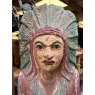 Vtg Hand Carved & Painted Native With A Slightly Confused Expression